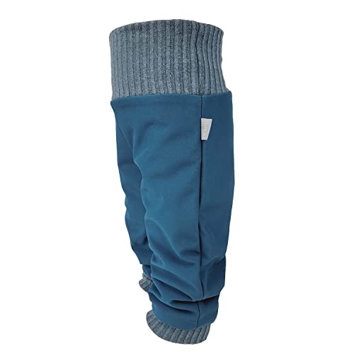 Lilakind“ Baby Kinder Softshell Pumphose Regenhose Einfarbig Gefüttert Teddyfleece Uni Petrol-Blau Gr. 80/86 - Made in Germany von Lilakind