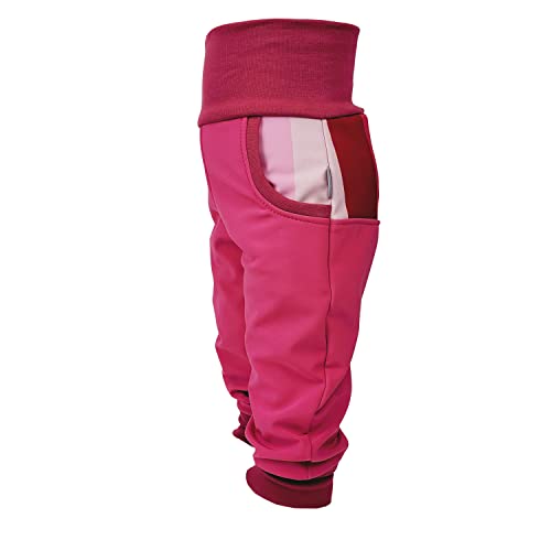 Lilakind“ Baby Kinder Softshellhose Pumphose Matschhose Regenhose mit Hosentaschen Uni Gestreift Petrol Gr. 98/104 - Made in Germany von Lilakind