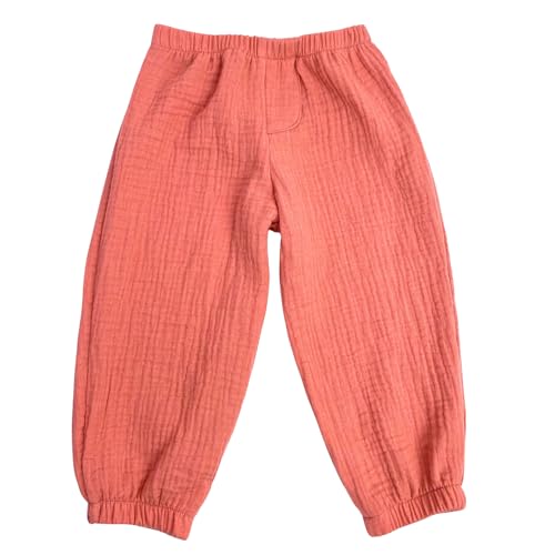 Lilakind“ Baby Kinder Sommer Musselin-​Hose Uni Apricot Gr. 92/98 - Made in Germany von Lilakind