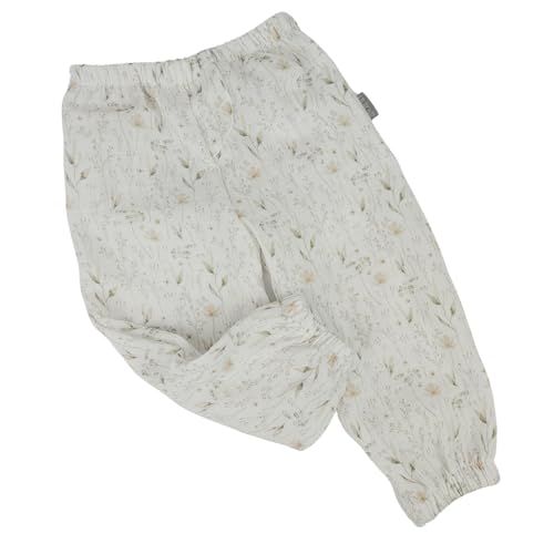 Lilakind“ Baby Kinder Sommer Musselin-​Hose Weiss zarte Gräser Gr. 68/74 - Made in Germany von Lilakind