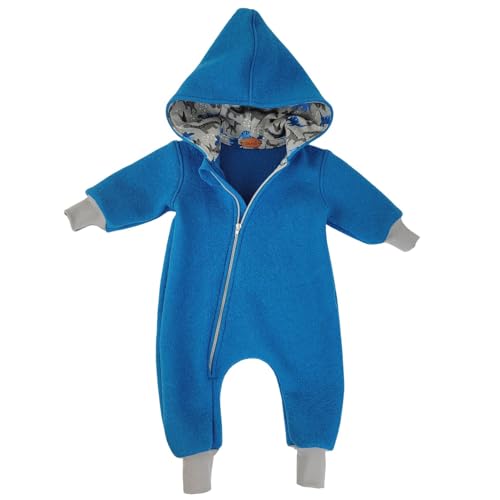 Lilakind“ Baby Kinder Walkloden Wollwalk Overall Türkis Dinosaurier Gr. 92/98 - Made in Germany von Lilakind