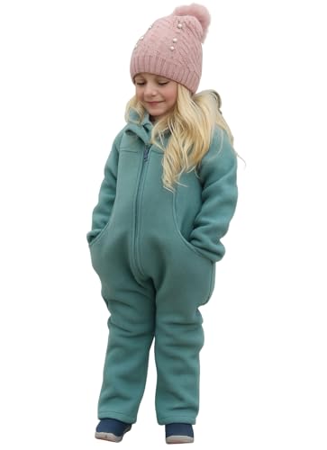 Lilakind Baby Kinder Wollwalk Overall mit Kapuze und Taschen |Kleinkind Walkoverall |Made in Germany Mint Gr. 92/98 von Lilakind