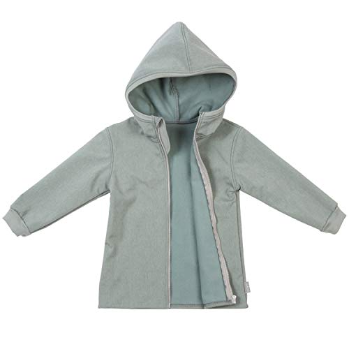 Lilakind“ Kinder Jacke Softshell Kapuze lang Anorak Mint Gr. 86/92 - Made in Germany von Lilakind