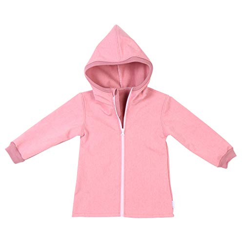 Lilakind“ Kinder Jacke Softshell Kapuze lang Anorak Rosa Gr. 122/128 - Made in Germany von Lilakind