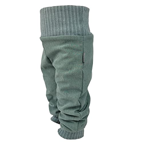 Lilakind“ Kinder Softshell Pumphose Regenhose Meliert Einfarbig Uni Mint Meliert Gr. 122/128 - Made in Germany von Lilakind