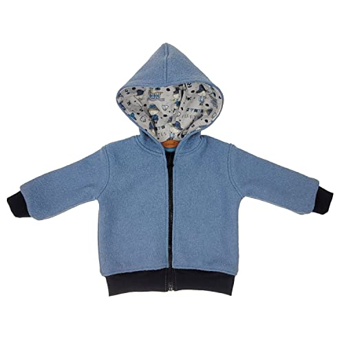 Lilakind“ Kinder Walk Kapuzen Jacke Jeansblau Piraten Gefüttert Gr. 98/104 - Made in Germany von Lilakind