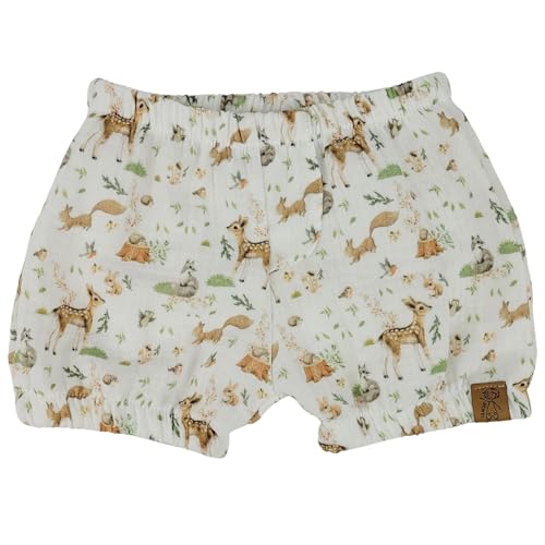 Lilakind Musselin Hose mit Waldtiere Baby & Kind – kurz & lang – 100% Baumwolle – Gummibund – Größe 92-98 (2–3 Jahre)– Handmade in Berlin von Lilakind