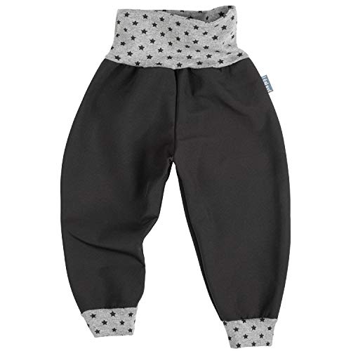Lilakind" Softshell Hose Pumphose Babyhose Kinderhose Schwarz Grau Sterne Gr. 50/56-134/140 – Made in Germany (104/110) von Lilakind