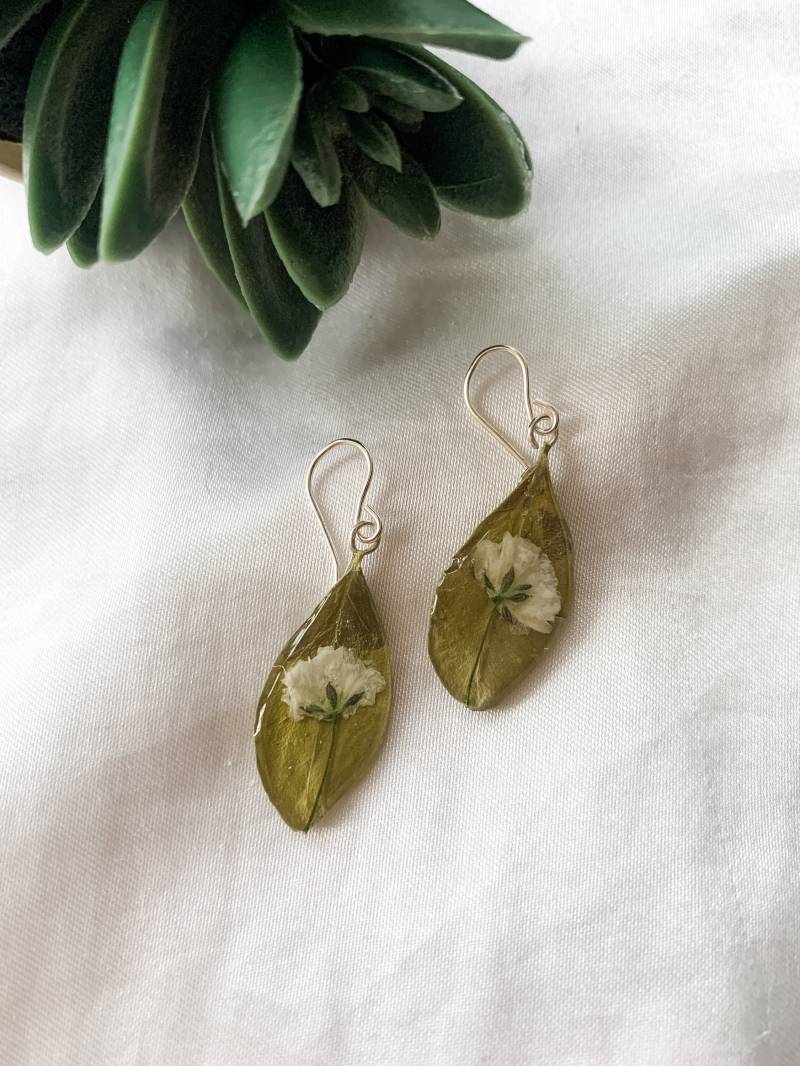 Ohrringe "Blätter" | Echte Blumen Zierliche Gepresste Blätter Ohrringe "Blätter" | Echte Blumen Zierliche Gepresste Blätter von LilandDov