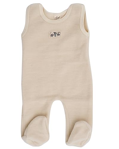 Lilano, Baby/Frühchen Strampler mit Fuß, 100% Bio Wolle, Made in Germany (50) von Lilano