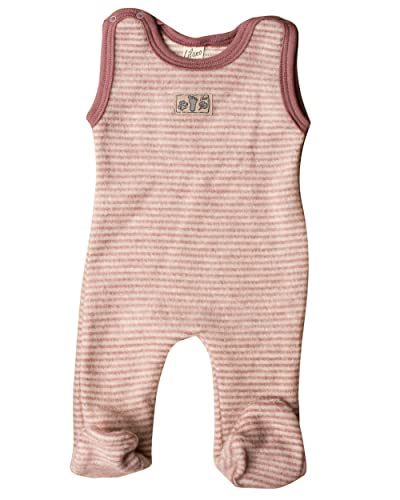 Lilano, Baby/Frühchen Strampler mit Fuß, 100% Wolle (kbT) (Mauve geringelt, 50) von Lilano