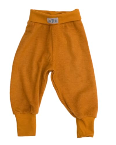 Lilano, Baby Hose Wollfrottee Plüsch, 100% Bio Wolle (kbT) (Curry, 56) von Lilano