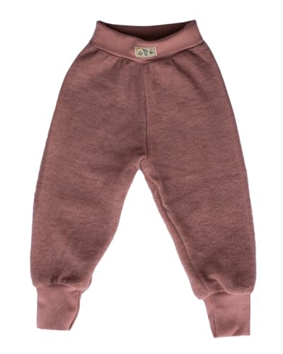 Lilano, Baby Hose Wollfrottee Plüsch, 100% Bio Wolle (kbT) (Mauve, 56) von Lilano