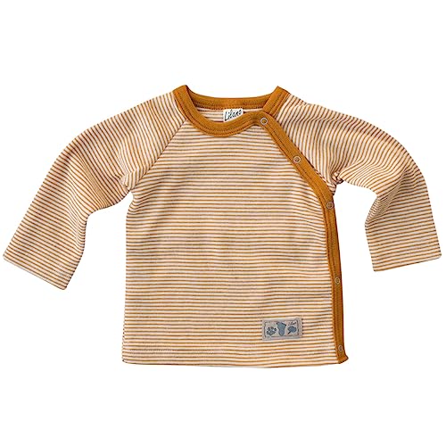 Lilano, Baby Shirt mit Knopfleiste, Merinowolle (kbT), Seide, 210 g/m² (Curry/Natur, 74) von Lilano