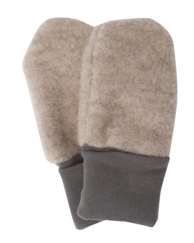Lilano, Handschuhe Fäustlinge, 100% Bio-Wolle | Baby Newborn | Warm und weich | Made in Germany (Sand) von Lilano