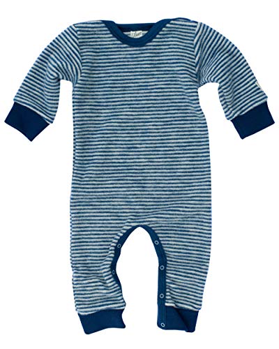 Lilano, Kinder/Baby Overall Ohne Fuß, 100% Wolle (kbT) (62, Marine Geringelt) von Lilano