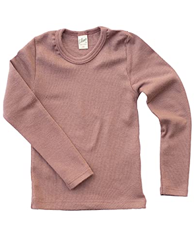 Lilano, Kinder Unterhemd Langarm Uni, 70% Wolle (kbT), 30% Seide, 210 gr./m² (Mauve, 116) von Lilano