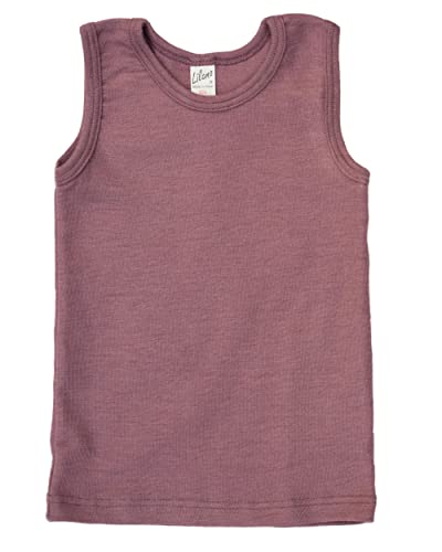Lilano, Merino Kinder Achselhemd, 70% Wolle, 30% Seide, 210 Gr./m² (Mauve, 140) von Lilano