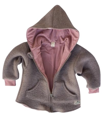 Lilano, Wollfilz Outdoor Jacke mit Kapuze, 80% Wolle (bio), 20% Baumwolle (bio) (Mauve, 116) von Lilano