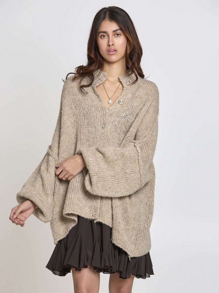 Lilavie Cardigan Lolaa Oversize One Size Kuscheliger Grobstrick Cardigan mit Knopfleiste von Lilavie