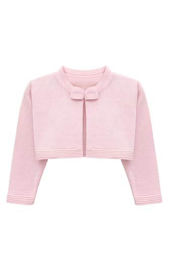 Lilax Baby Mädchen Strick Langarm Pullover Bowknot Verschluss Bolero Cardigan, rose, 3-6 Monate von Lilax