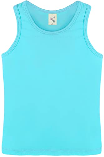 Lilax Racerback-Tanktop für Mädchen, Türkis/Ausflug, einfarbig (Getaway Solids), 9 von Lilax