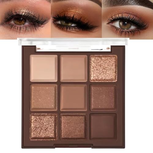 Lilbitty Lidschattenpalette Mit Hoher Pigmentierung, 9 Farben, Vielfältige Finishes, Weiche Textur, Perfekt Für Atemberaubende Augen-Make-up Looks Und Nageldesigns von Lilbitty