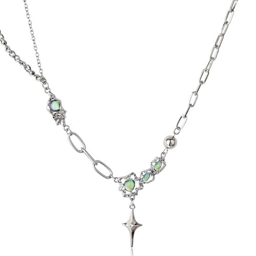 Lilbitty Unregelmäßige Halskette Y2k Anhänger Metall aesthetic Damen Design Halsband Kette Stern Modeschmuck für Mädchen gothic schmuck von Lilbitty