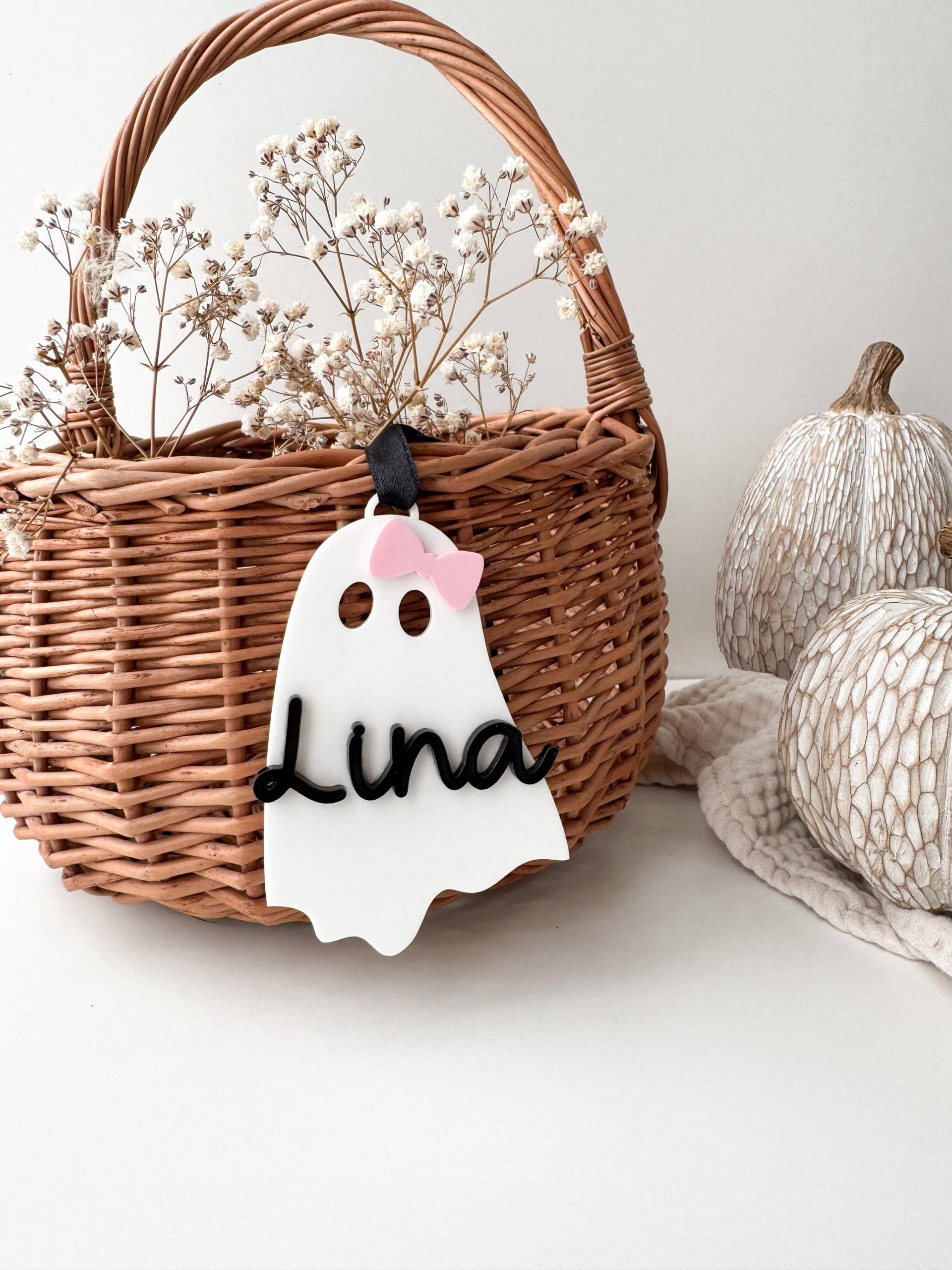 Halloweenkörbchen Mit Personalisiertem Anhänger | Halloween Halloweenkörbchen Mit Personalisiertem Anhänger | Halloween von LileoShop