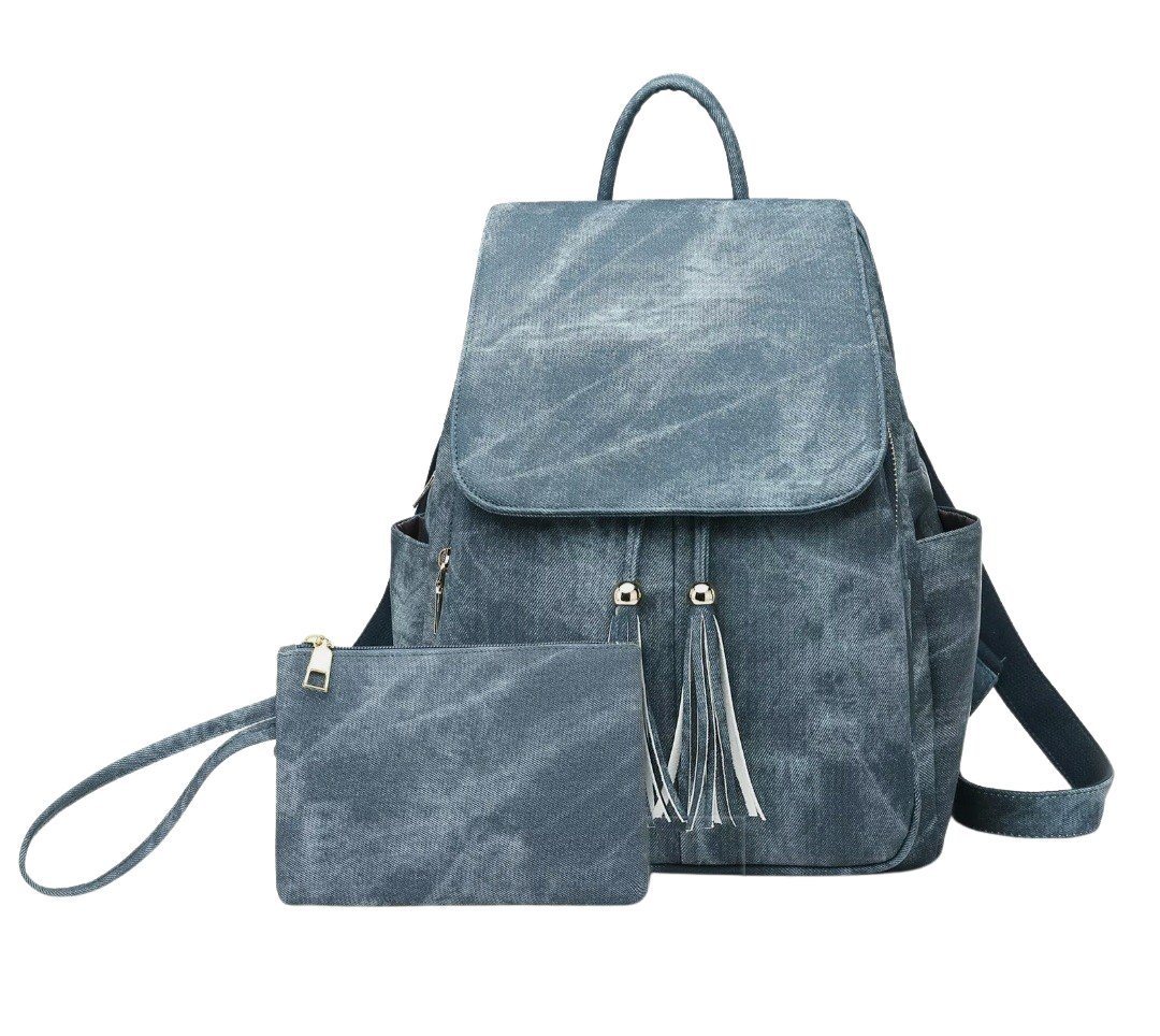 Lilex Cityrucksack Rucksack aus Kunstleder, Elegantes Platzwunder (Set, inkl. Kosmetiktasche), Vintage, Elegant von Lilex
