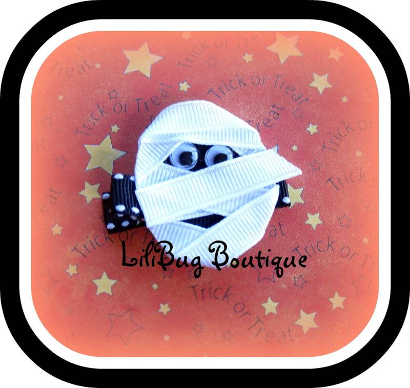 Freundliche Mumie Haarspange - Ideal Für Halloween von LiliBugBoutique