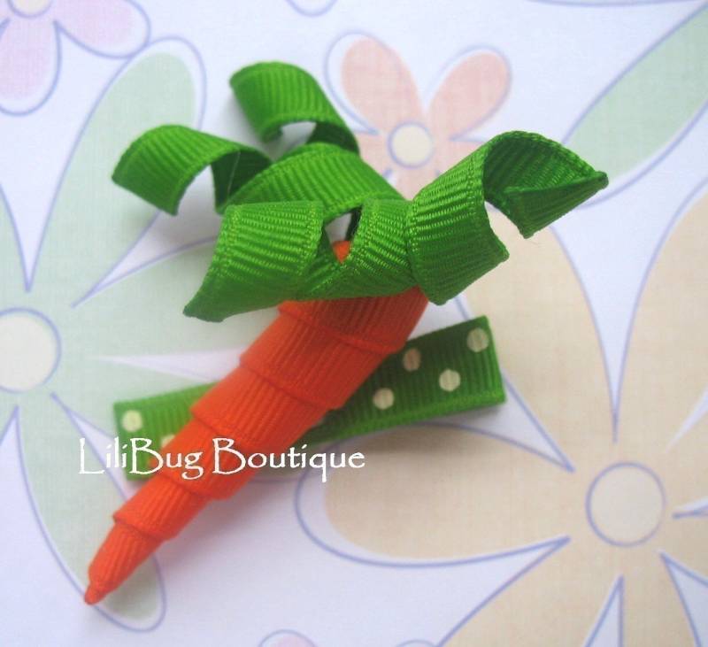 Lilibug Easter Carrot Ii-Haarspange von LiliBugBoutique