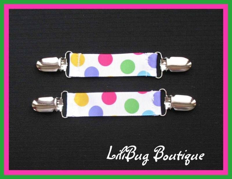 Lilibug Gum Ball Polka Dot Fäustling Clip Set - Legt Handschuhe Zu Beschichten von LiliBugBoutique