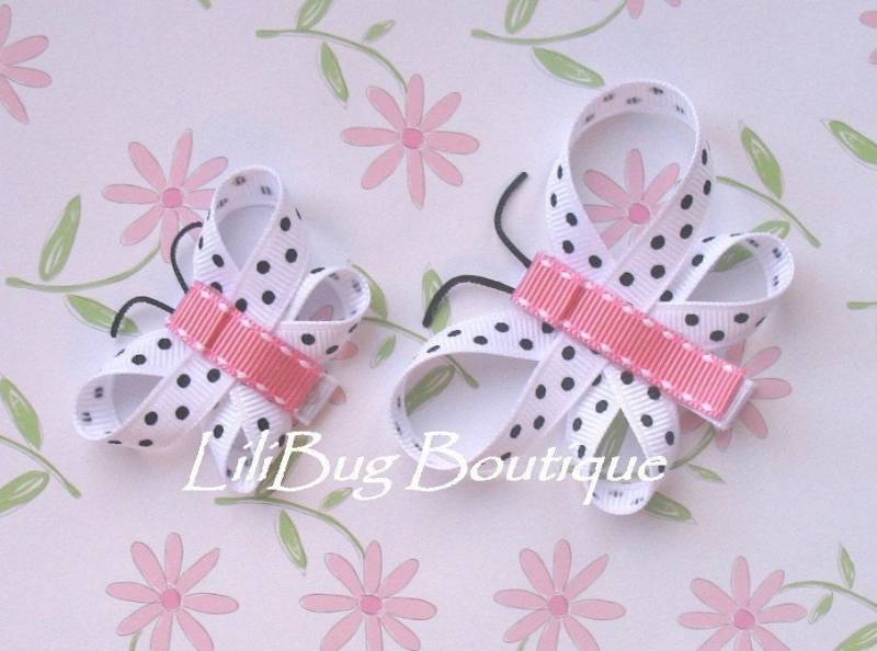Lilibug Kleine Und Große Schwester Butterfly Hair Clippie von LiliBugBoutique