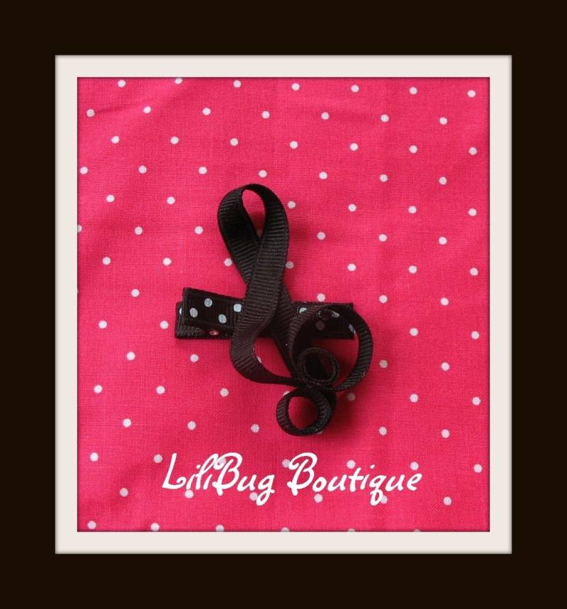 Lilibug Musik Note Violinschlüssel Haarspange von LiliBugBoutique