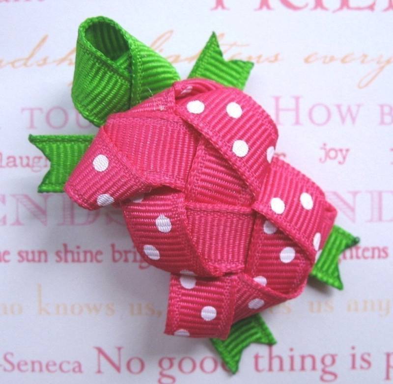 Lilibug Pink/Weiß Polka Dot M2Mg Turtle Haarspange von LiliBugBoutique