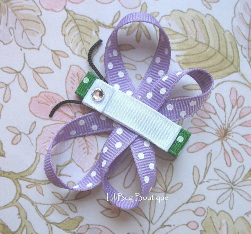Lilibug Purple Butterfly Hair Clippie von LiliBugBoutique