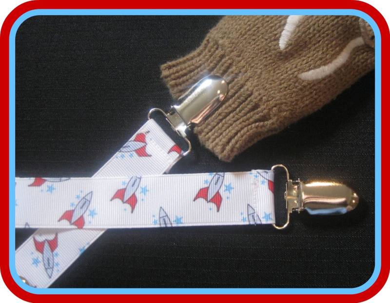 Lilibug Raumschiff Mitten Clip Set - Legt Handschuhe Zu Beschichten von LiliBugBoutique