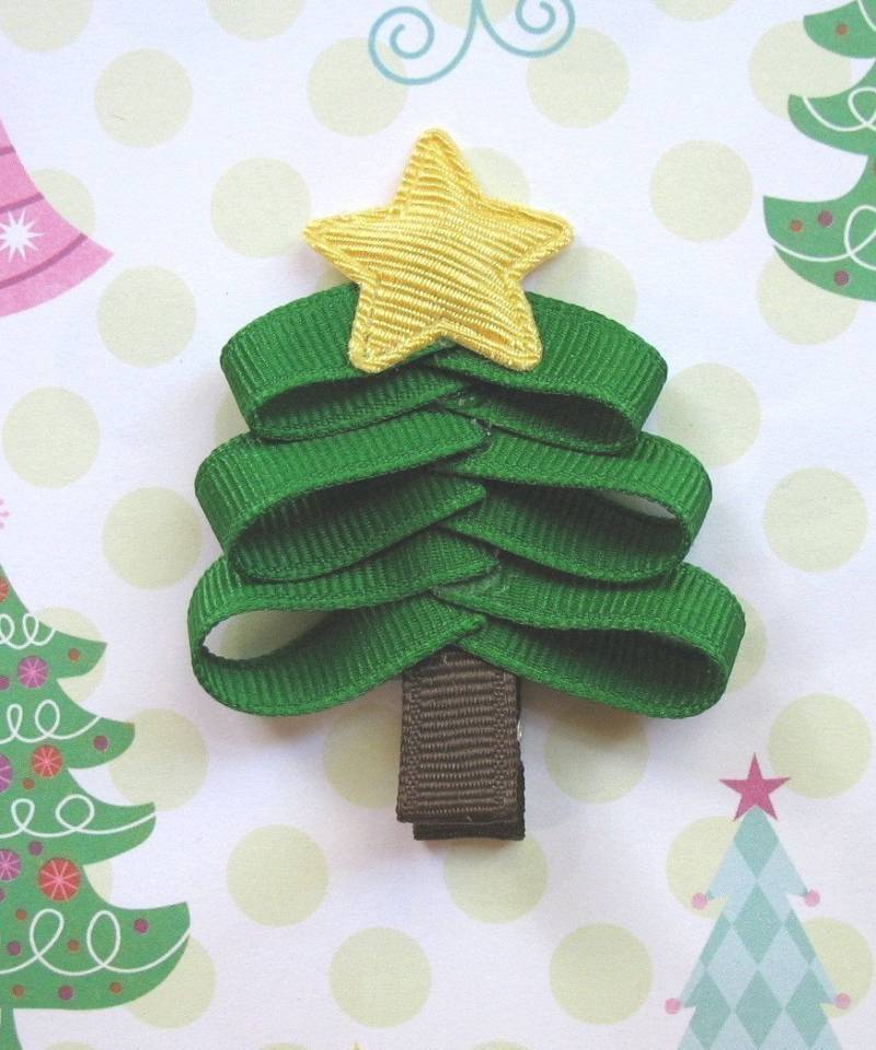 Lilibug Weihnachtsbaum-Winterurlaub-Haarspange von LiliBugBoutique