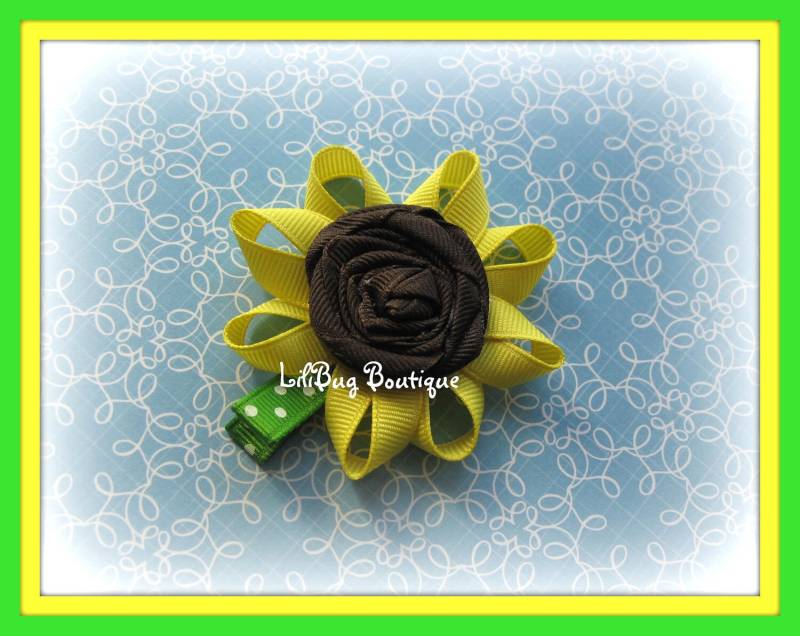 Sonnenblume Haarspange von LiliBugBoutique