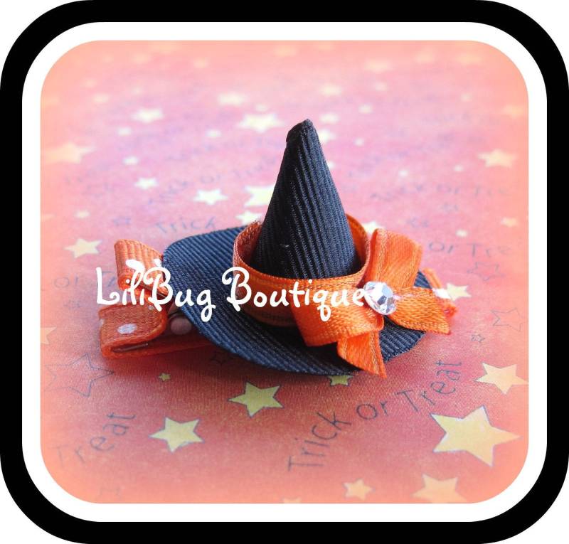 Niedliche 3D Hexen Hut Haarspange von LiliBugBoutique