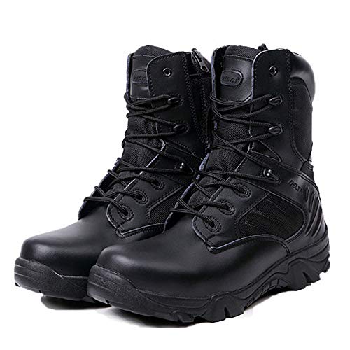 LiliChan Männer Taktische Stiefel Delta Side Einsatzstiefel Wasserdicht Boots Military Schuhe (42 EU, Schwarz) von Lilychan