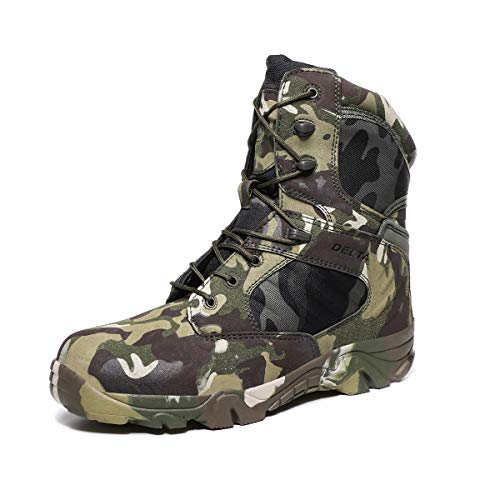LiliChan Männer Taktische Stiefel Delta Side Einsatzstiefel Wasserdicht Boots Military Schuhe (44 EU, Tarnen) von Lilychan