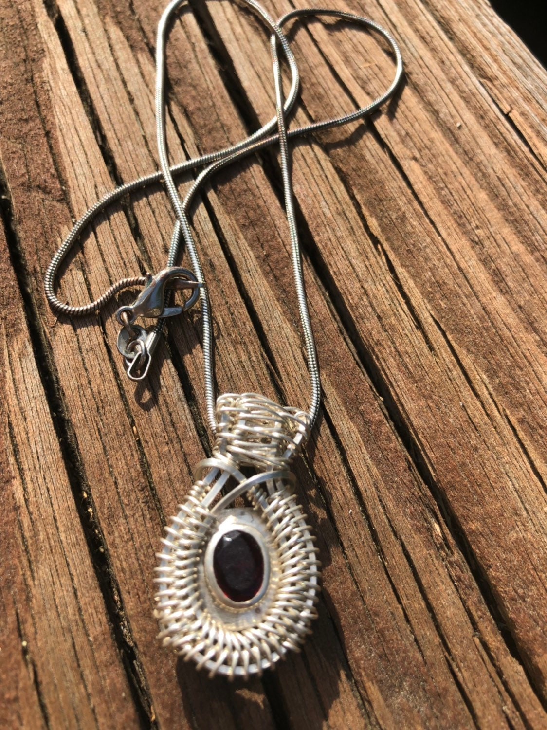 Granat Und Sterling Silber Anhänger Granat Und Sterling Silber Anhänger von LiliacLilli