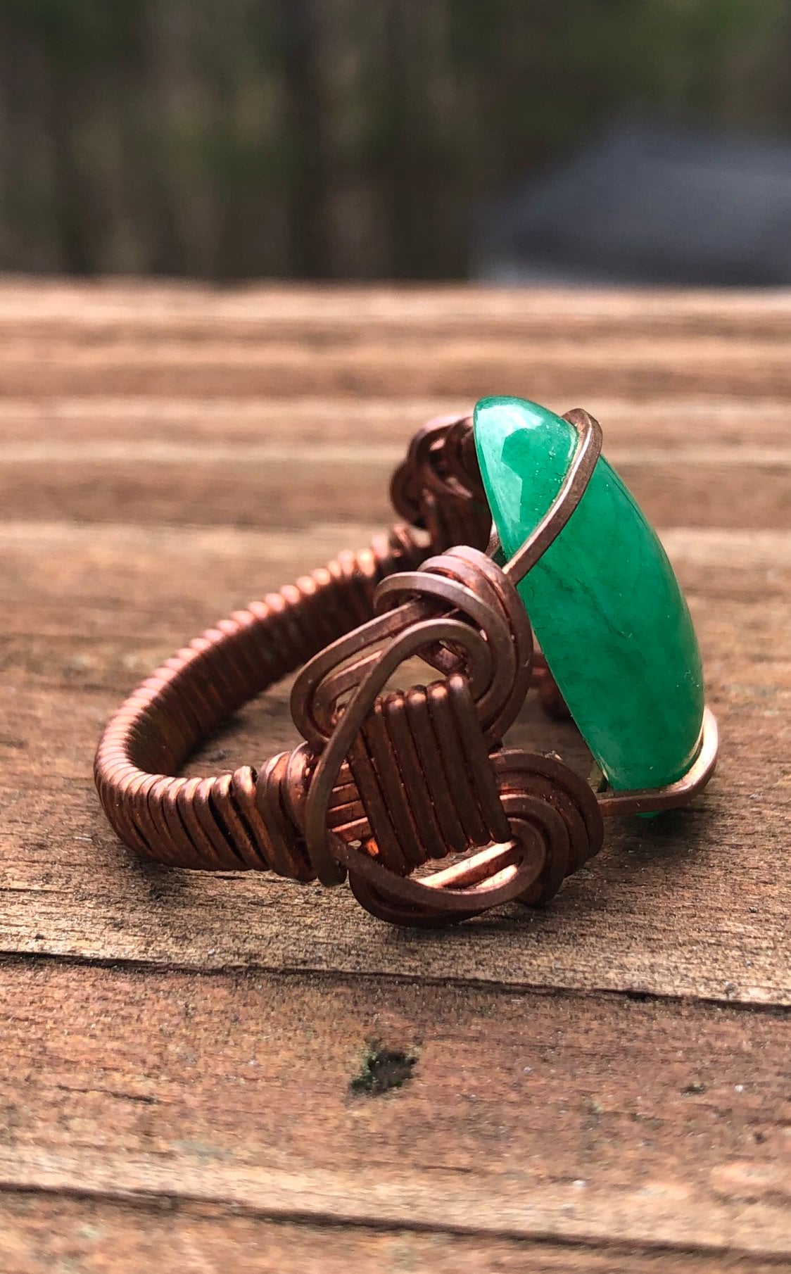 Herrenring Aus Kupfer Und Jade Herrenring Aus Kupfer Und Jade von LiliacLilli