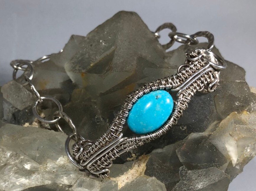 sterling Silber Und Dornröschen Türkis Armband sterling Silber Und Dornröschen Türkis Armband von LiliacLilli