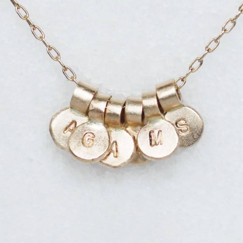 14K Gold Initial Halskette Personalisierter Monogramm Anhänger 14K Gold Initial Halskette Personalisierter Monogramm Anhänger von LilianGinebra