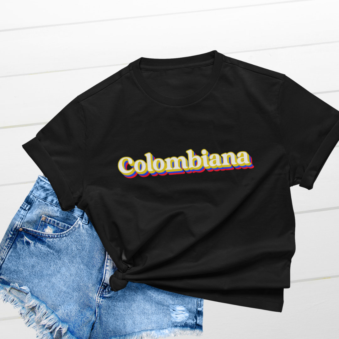 Colombiana Shirt, Latina Geschenk, T-Shirt, Frauen Kurzarm Colombian Pride von LiliandMattDesign