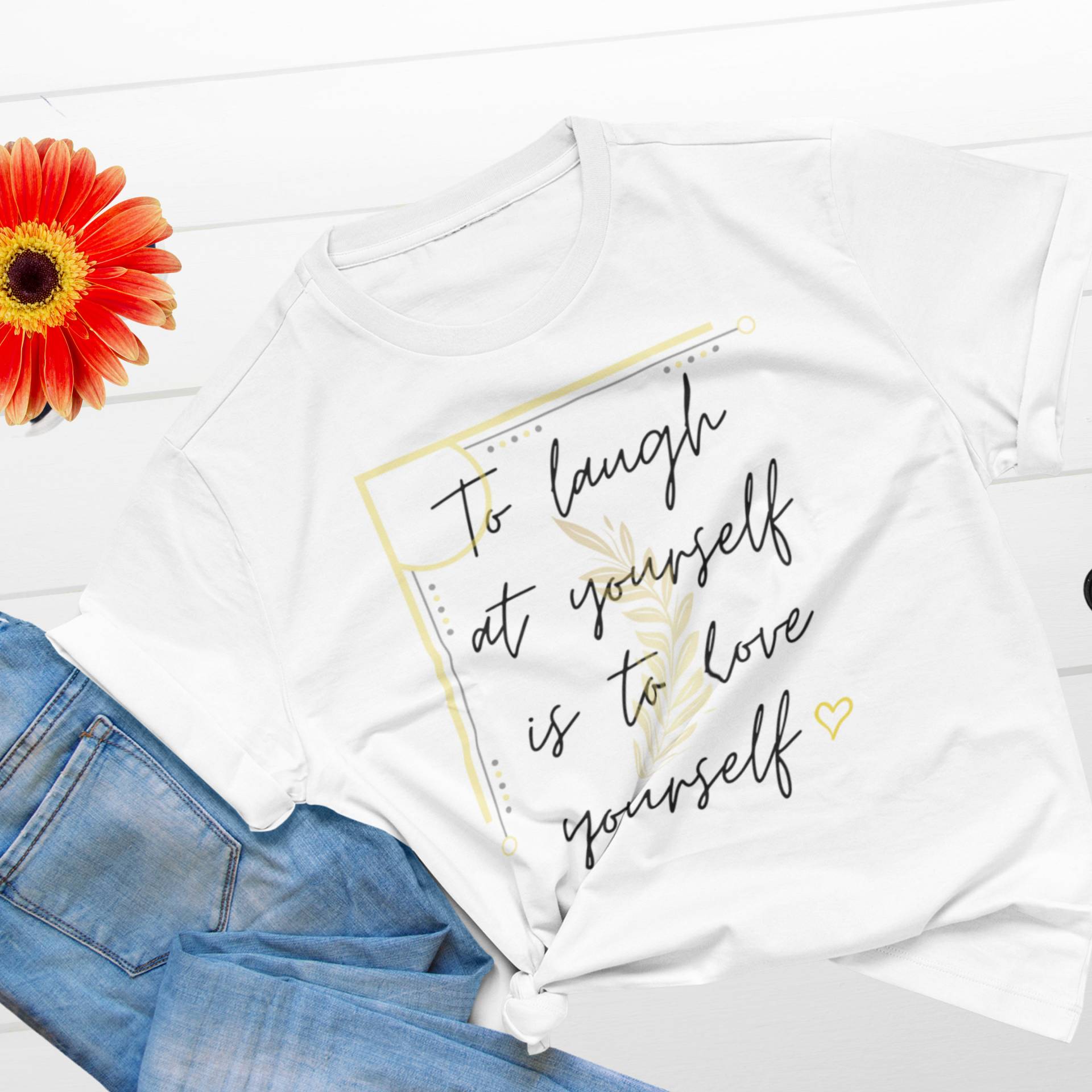 Zum Lachen Über Dich Selbst Ist Es, Zu Lieben, Inspirierendes Shirt, Kind T-Shirt, Be Damen Inspirierende Kleidung, Geschenk Für Sie von LiliandMattDesign