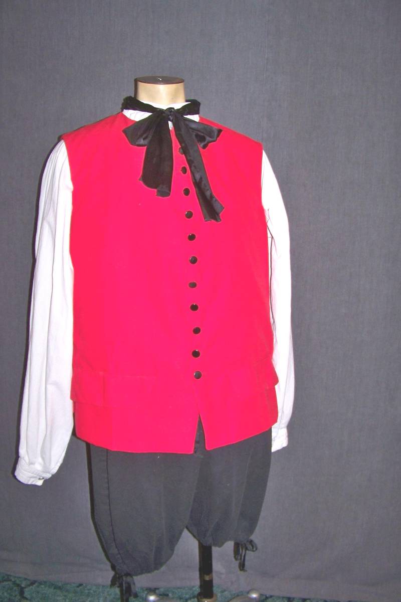 Rote Weste, Uncle Sam, Sofort Versandfertig, 18.jh., Pirat Outlander, Weskit, Santa Claus von LiliasLuxuryCostumes